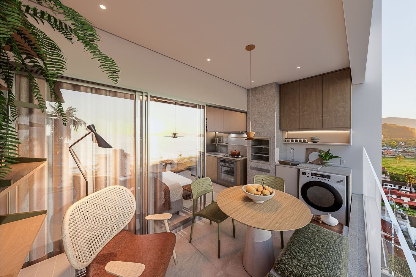Varanda do apartamento Praie